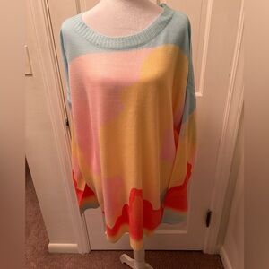 BLOWOUT PRICE DAVI & DANI Multicolor Crew Neck Sweater
